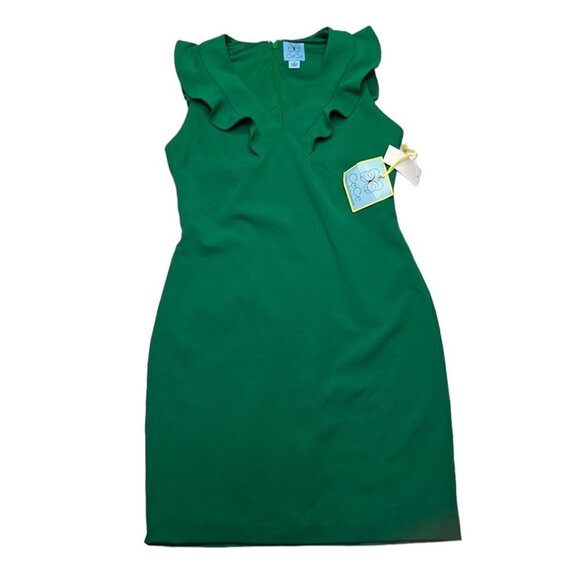 CeCe (Dillards) Dresses & Skirts - CeCe Dillards Exclusive mini dress NWT green sleeveless Ruffles size 8